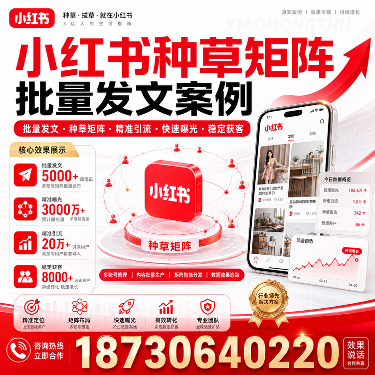 珠海小红书种草矩阵批量发文案例